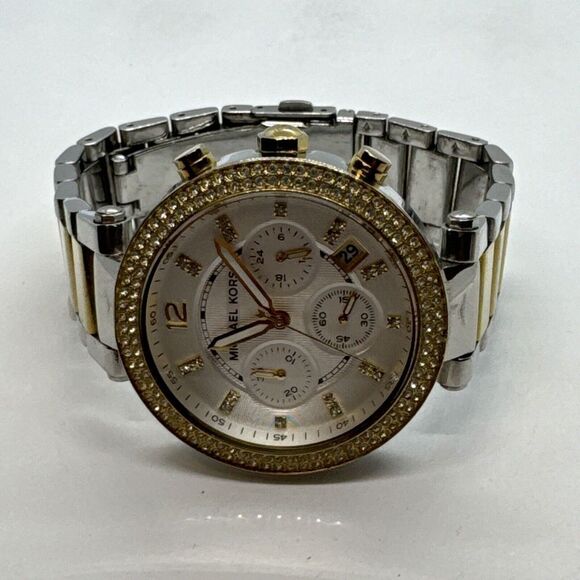 Michael Kors Parker MK5626 Womens Two-Tone Glitz Analog Dial Quartz Watch JNA403 main image 5